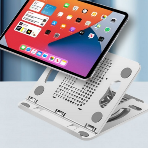 바론 360도 회전 노트북 거치대, 화이트, 1개