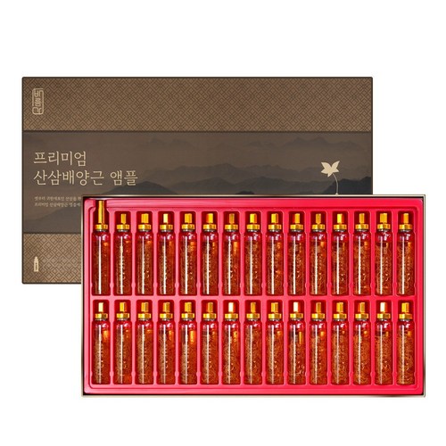 바름가 프리미엄 산삼배앵근 앰플 20ml x 30병, 1개 - 산삼 배양근 추천