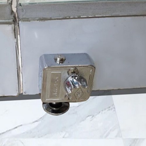 강화유리문 강화도어 하부 시건장치 잠금 보조키 현관보조키 현, 1개