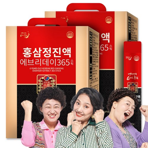 순수식품 6년근 홍삼 진액 에브리데이 365 200포(총 2박스) 홍삼정 홍삼스틱, 10g, 200개