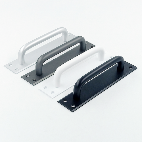 문손잡이 목문용 ㄷ자봉판손잡이 40x190mm, 블랙, 1개