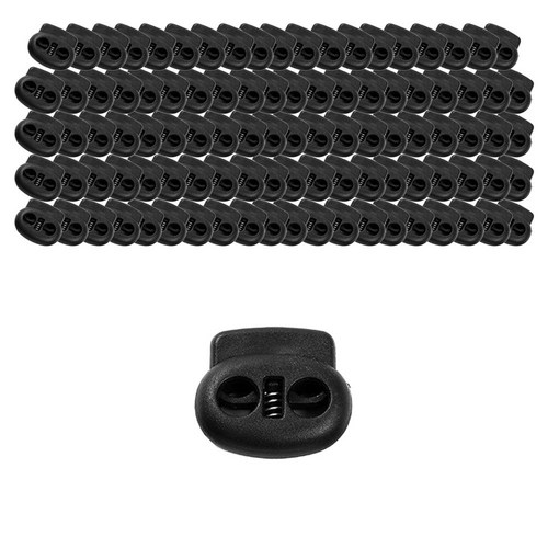 살림모아 의류 끈조절 돼지코 스토퍼, 200개, 블랙