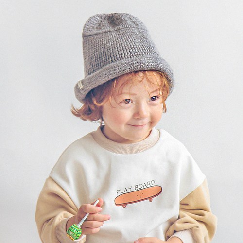 A17801 니트 아기 키즈 벙거지