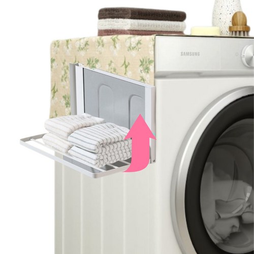 라라봄 무타공 세탁기 건조기 건조대, 1개, 화이트