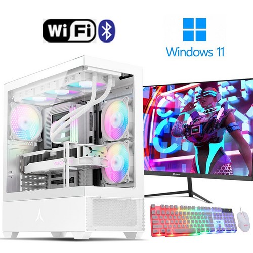 씨엠컴퓨터 인텔i5 AMD라이젠 검은 신화 오공 헬다이버즈2 팰월드 디아블로4 멀티 게이밍컴퓨터, 화이트, 32GB, 1TB, WIN11 Pro, D-09