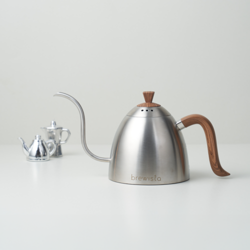 [공식수입] 브뤼스타 아티산 스토브 탑케틀 드립포트, 700ml, 직화포트 전용, 실버그레이, 1개