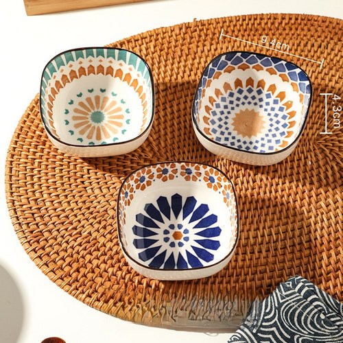 YAPOGI 보헤미안 국그릇, A + B + C(3 개)