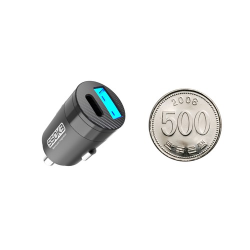 SSOK3 차량용 미니 고속 65W 완전 매립형 듀얼포트 충전기, 혼합색상, VC652-01