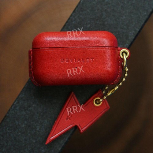 드비알레 제미니 2 가죽 케이스 무선 이어폰 무광 보호 커버 TWS GEMINI II, 레드+고리