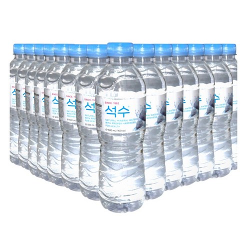 국내생산 생수 500ml 라벨,무라벨, 60개, 500ml
