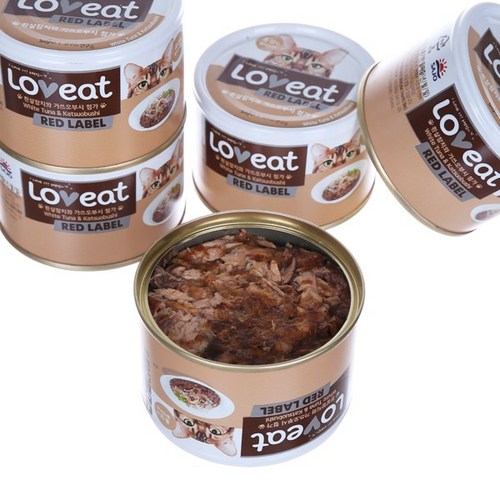 사조 러브잇 레드라벨 캔 160g, 흰살참치 + 가쓰오부시 혼합맛, 24개