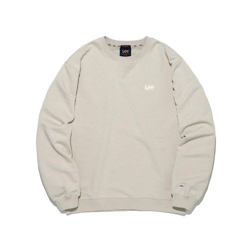 리 LEE 펠트 트위치 로고 맨투맨 그레이시 베이지 LE2601CR13GI 639407