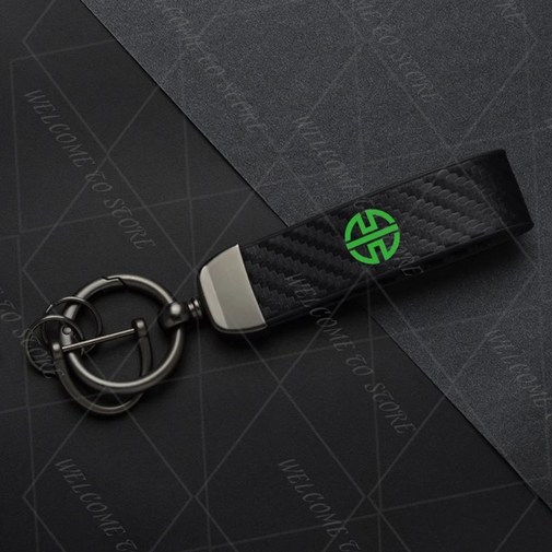 가와사키 닌자 카본 가죽 키링 오토바이 키체인