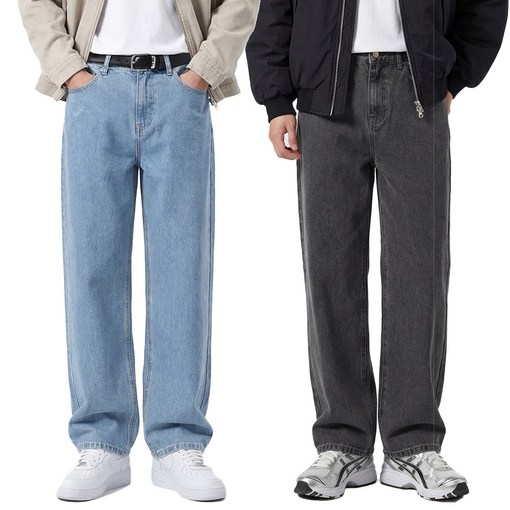 남자 세미와이드 밴딩 청바지 빅사이즈
