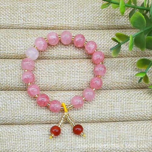 이레오몰 로즈쿼츠 장미수정 팔찌 딸기수정 스트로베리 쿼츠 L0030