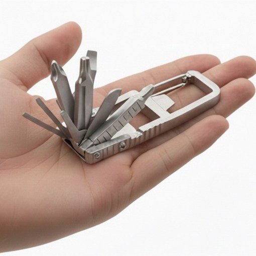 초소형 휴대용 멀티툴 공구 13in1 비너걸이형, 1개