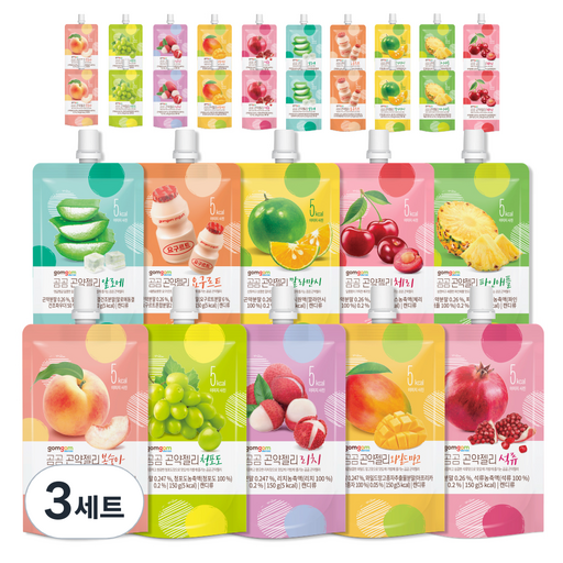 곰곰 곤약젤리 버라이어티팩 150g 10가지맛 x 3p 30개입
