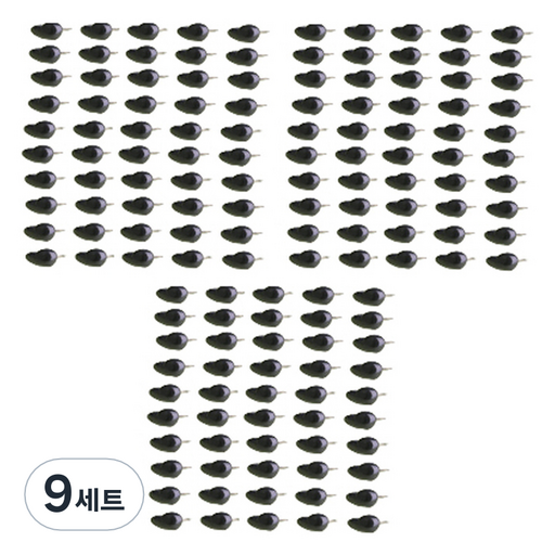 문구담 귀여운 하트모양 압정 세트 블랙