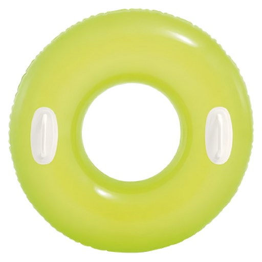 INTEX 亮彩雙握把充氣泳圈 直徑76cm, 顏色隨機, 1個