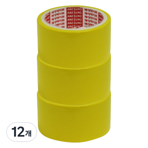 혜성테이프 칼라 마스킹테이프 종이테이프 노랑 48mm(폭) x 15M_3개입