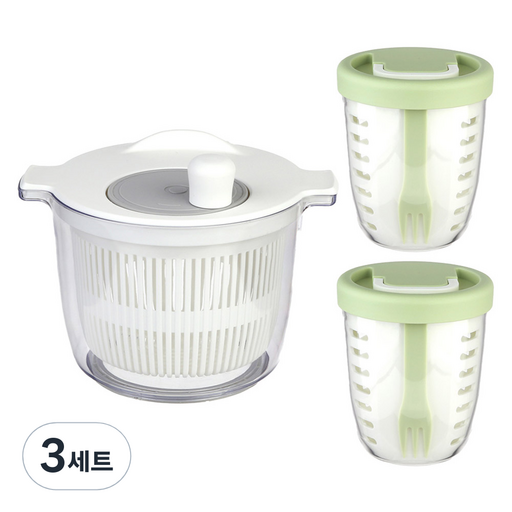 플라라 야채탈수기 + 휴대용 프레쉬 샐러드통 2p 세트
