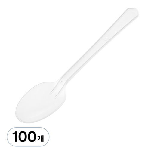 코멧 일회용 숟가락 투명, 1개, 100개입