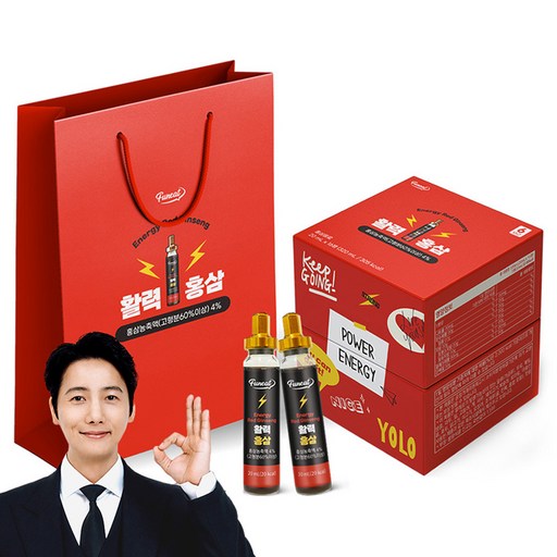 퍼니트 활력홍삼 부스터샷 건강음료 + 쇼핑백
