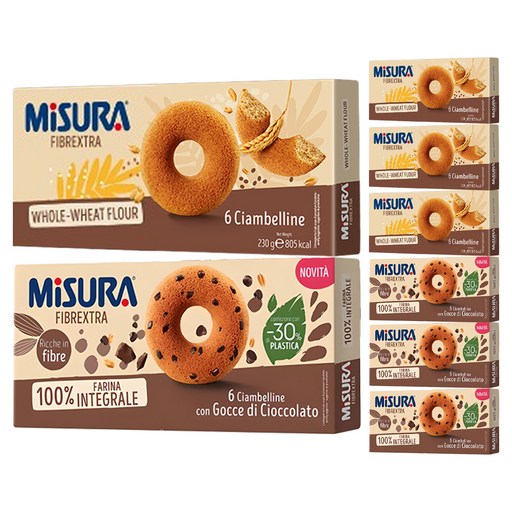 미주라 통밀도넛츠 230g x 2p + 초코칩 통밀 도넛츠 230g x 2p