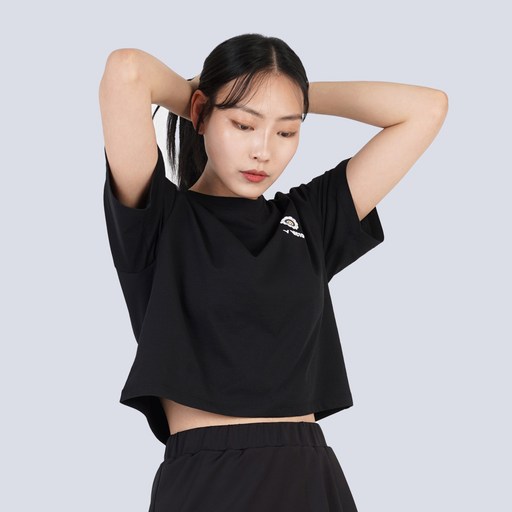 빅터 여성용 배드민턴의류 Summer Bloom 크롭티 VT25BTO300F