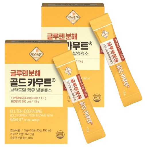 맥널티바이오 글루텐 분해 골드 카무트 브랜드밀 함유 발효효소 30p