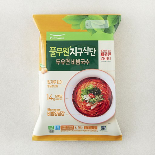 풀무원 지구식단 얇은 두유면 비빔국수