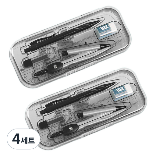 코히모 컴퍼스 + 샤프 + 샤프심 + 각도기 + 지우개 + 자 3종 세트 3W135