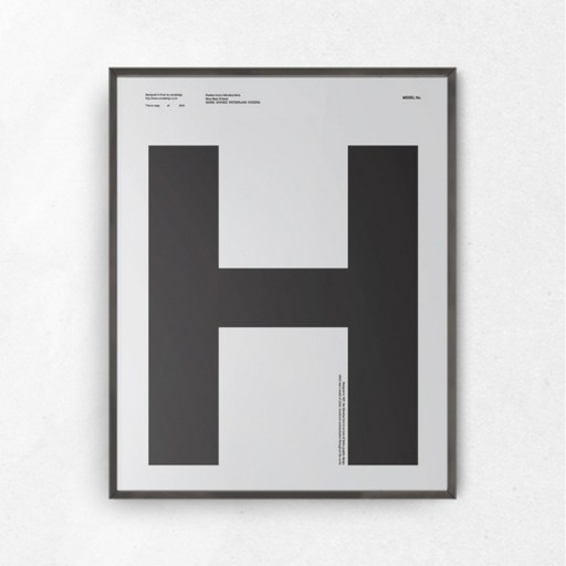 알파벳'H'갤러리액자 / A4(210*297)