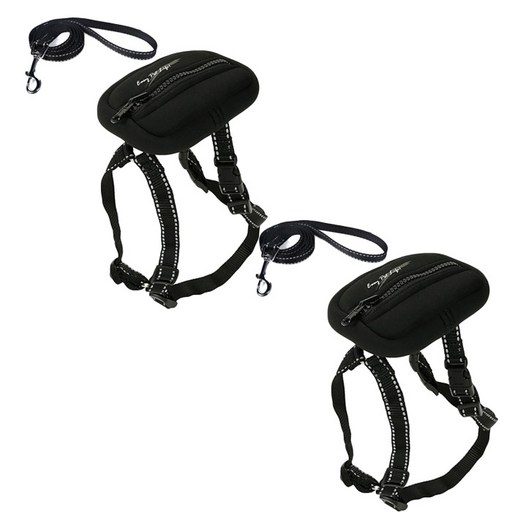아리코 Dr.Mini 반려동물 가슴 스트랩 가방 2p + 리드줄 L 2 x 120 cm 2p