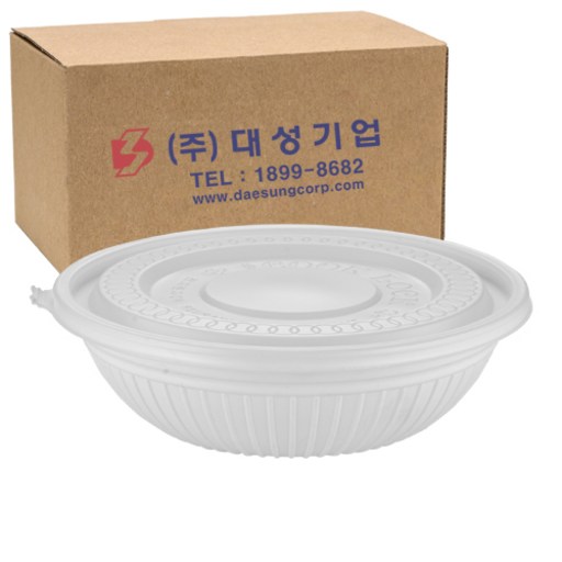 쿡앤락 성형 짜장용기 대 1350ml 백색 세트