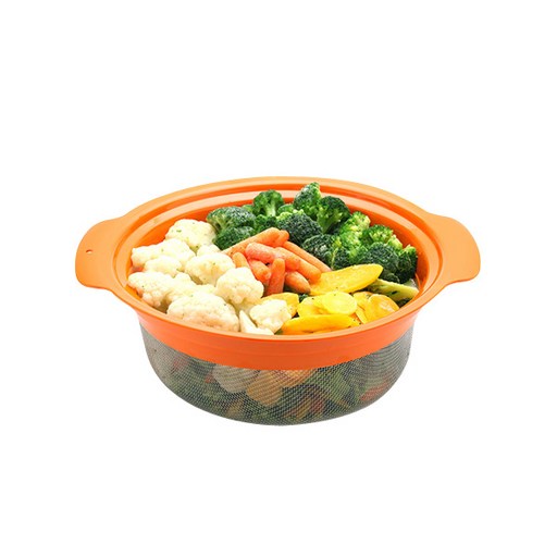 도블레 스텐레스 다용도찜기 오렌지