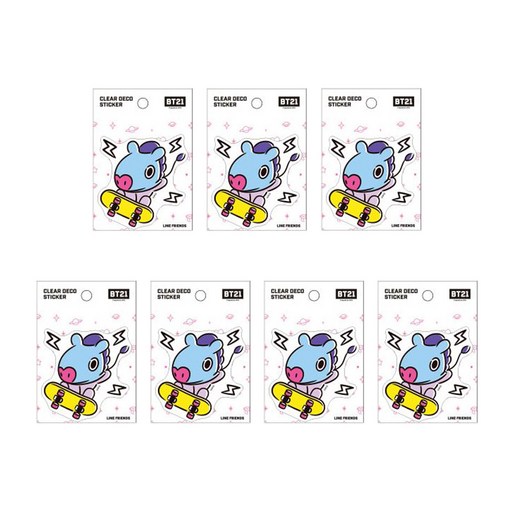 라인프렌즈 BT21 클리어데코스티커