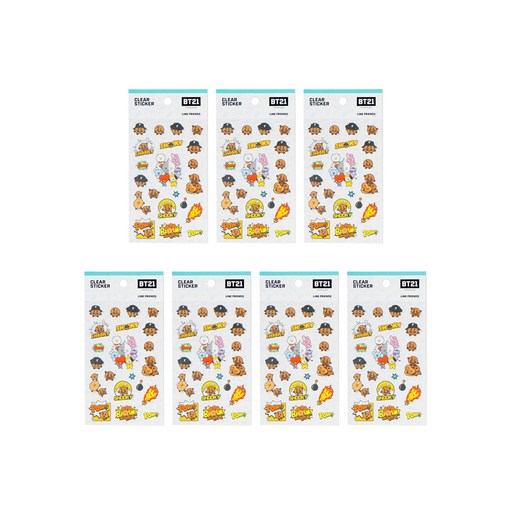 라인프렌즈 BT21 클리어 스티커 2탄