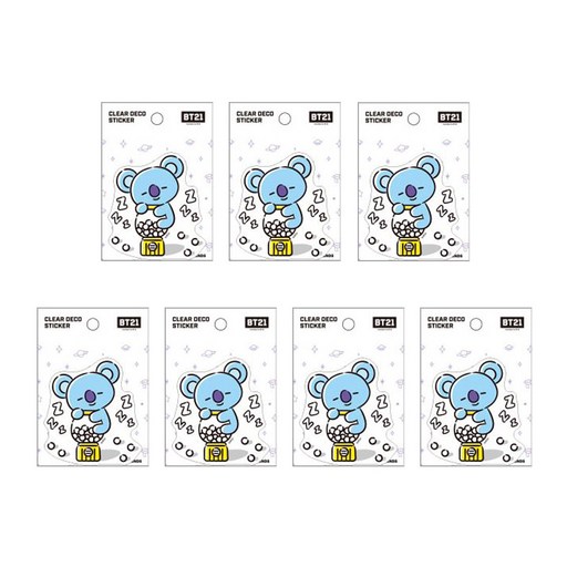 라인프렌즈 BT21 클리어 데코 스티커