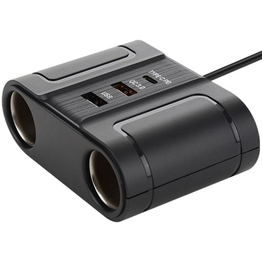 쓰리제이알 타입C USB 2포트 차량용 시거잭 충전기