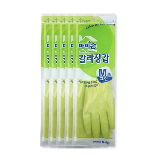 마미손 칼라 고무장갑 M