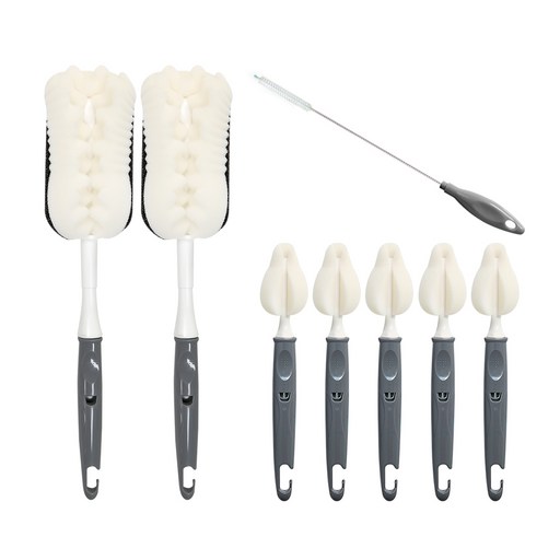 리에또 젖병세척 키트A 더블일자형젖병솔2p + 젖꼭지솔5p + 빨대세척솔