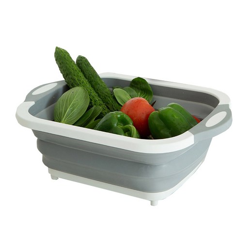 오엠티 접이식 휴대용 도마 물빠짐 바구니 대용량 7L OSO-T130
