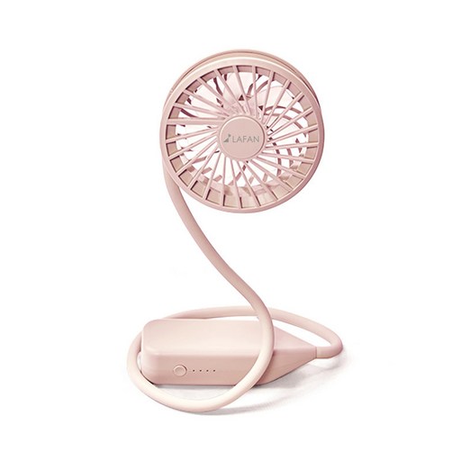 모락 라팡 꼬부랑 접이식 선풍기, Handheld Fan, 핑크