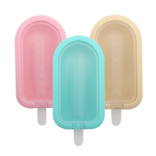 유앤미 실리콘 수제 아이스크림 몰드 BG031 네모 3종 세트, 혼합색상, 1세트