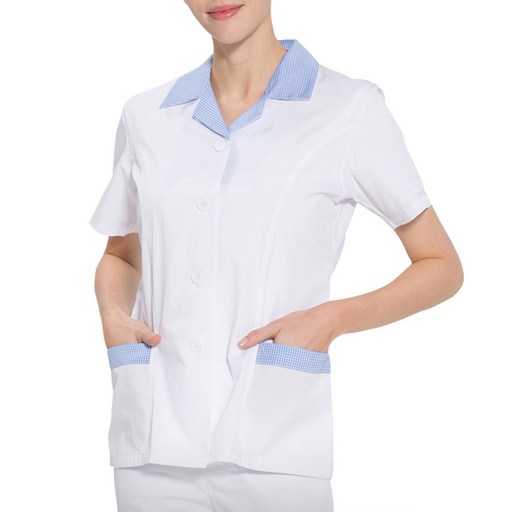 팀쿡 스판 여성 반팔 위생셔츠 TS-811