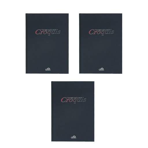 하드커버 크로키북 양장 흑색 105g
