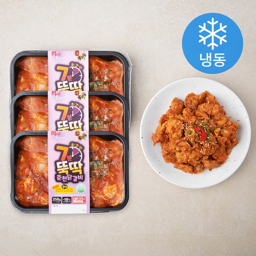 미트디자이너스 전자레인지용 간편요리 7분뚝딱 춘천닭갈비 3팩 (냉동)