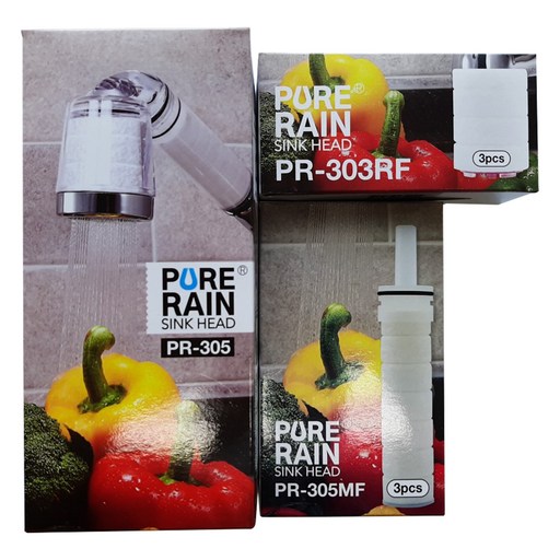 퓨어레인 주방수전 본품 + 필터 PR-305 + PR-305MF + PR-303RF 세트
