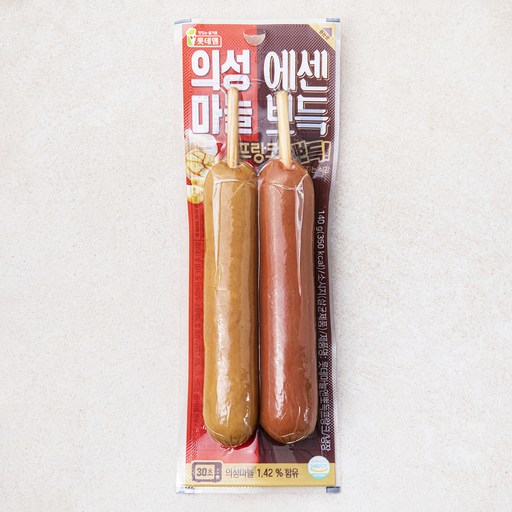 롯데햄 마늘 앤 뽀득 프랑크 소시지